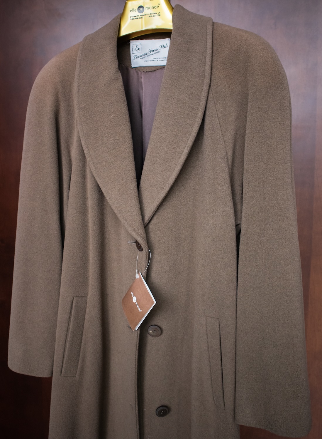 Walnut Wool Long Coat view 2